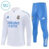 Real Madrid Trainings Sweatshirt Quarter-zip 2025-26 Witte - Kids